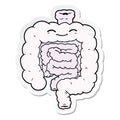 sticker of a cartoon intestines