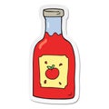 sticker of a cartoon ketchup