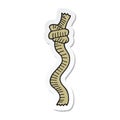 sticker of a cartoon knotted rope