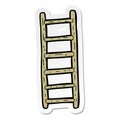 sticker of a cartoon ladder