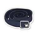 sticker of a cartoon leather belt