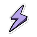 sticker of a cartoon lightning bolt symbol Royalty Free Stock Photo