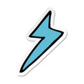 sticker of a cartoon lightning bolt symbol Royalty Free Stock Photo