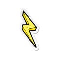sticker of a cartoon lightning bolt symbol Royalty Free Stock Photo