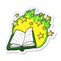 sticker of a cartoon magic spell book Royalty Free Stock Photo