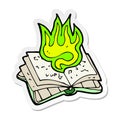 sticker of a cartoon magic spell book Royalty Free Stock Photo