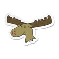 sticker of a cartoon moose