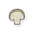 sticker of a cartoon mushroom slice Royalty Free Stock Photo