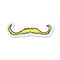 sticker of a cartoon mustache