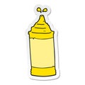 sticker of a cartoon mustard bottle