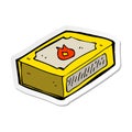 sticker of a cartoon pack of matches Royalty Free Stock Photo