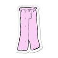 sticker of a cartoon pair of pink pants