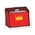 sticker of a cartoon royal business files