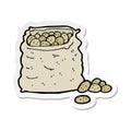 sticker of a cartoon sack of potatoes