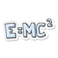 sticker of a cartoon science formula