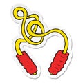 sticker of a cartoon skipping rope