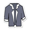 sticker of a cartoon suit shirt