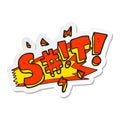 sticker of a cartoon swearword