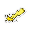 sticker of a cartoon thunderbolt