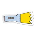 sticker of a cartoon torch