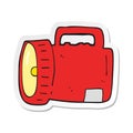 sticker of a cartoon torch