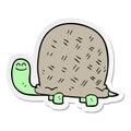 sticker of a cartoon tortoise