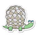 sticker of a cartoon tortoise