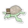 sticker of a cartoon turtle