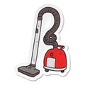 sticker of a cartoon vacuum cleaner