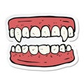 sticker of a cartoon vampire teeth Royalty Free Stock Photo