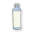 sticker of a cartoon water bottle