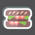 Sticker Choripan. related to Argentina symbol. simple design editable. simple illustration