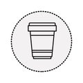 sticker circular shape silhouette glass disposable for hot drinks with lid