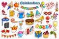 Sticker collection for Party and Celebration label