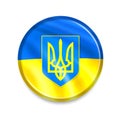 Sticker with colors of Ukrainian flag