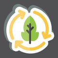 Sticker Compostable. related to Plastic Pollution symbol. simple design editable. simple illustration Royalty Free Stock Photo