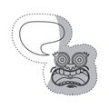 sticker contour face cartoon gesture with dialogue cloud