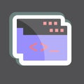 Sticker Custom Coding. suitable for Programming symbol. simple design editable. design template vector. simple symbol illustration Royalty Free Stock Photo