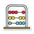 sticker of a cute cartoon maths abacus Royalty Free Stock Photo