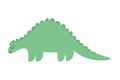 Sticker of a dinosaur of green color