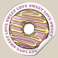 Sticker with donut.