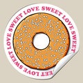 Sticker with donut.
