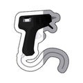 sticker electric glue gun icon tool