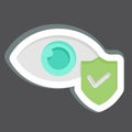 Sticker Eye Insurance. related to Finance symbol. simple design editable. simple illustration