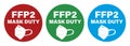 Sticker FFP2 mask duty Corona Pandemic