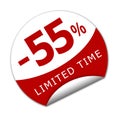 Sticker fifty five percent off for a limited time
