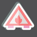 Sticker Fire Hazard. related to Firefighter symbol. simple design editable. simple illustration