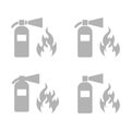 Sticker about fire safety, vector illustration Royalty Free Stock Photo