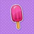 Sticker fruit popsicle ice lolly