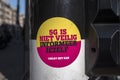Sticker 5G Is Not Safe At Amsterdam The Netherlands 20-9-2020 Royalty Free Stock Photo
